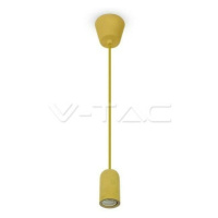Závesné jednoduché svietidlo Cocrete E27 žlté VT-7668 (V-TAC)