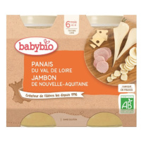 BABYBIO Paštrnák šunka Gruyère (2x 200 g) - mäsovo-zeleninový príkrm