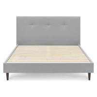 Svetlosivá čalúnená dvojlôžková posteľ s roštom 160x200 cm Tory - Bobochic Paris