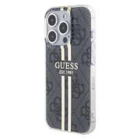 Guess IML 4G Gold Stripe Apple iPhone 15 Pro GUHCP15LH4PSEGK Black