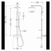 Mexen - CQ62 sprchový set s termostatickou batériou Cube, chrómová, 779106295-00