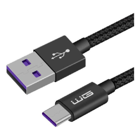Kábel WG USB-C, 5A Super Charge, 1m, čierna Winner Group