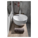 SAPHO - DOME keramické umývadlo na dosku, Ø 45,5cm, biela WH030