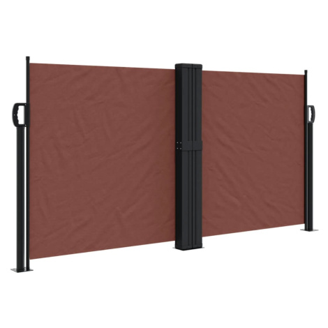 vidaXL Zaťahovacia bočná markíza, hnedá 120x1000 cm