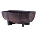 Kvetináč Woodeff barel 41x29x19 cm 256804, palisander, efekt dreva