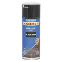 Maston Hammer sprej - hladká farba na kov v spreji 400 ml čierna matná