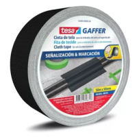 Tesa 53949 Matt Gaffer Tape, černá matná textilní páska, 50 mm x 50m