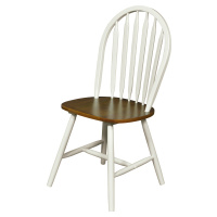 Estila Provensálska jedálenská stolička Felicita do jedálne z masívneho dreva hnedo-bielej farby