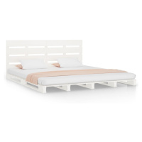 vidaXL Posteľ bez matraca biela 180x200 cm masívna borovica