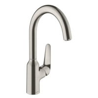 Drezová batéria Hansgrohe Focus s otočným ramienkom vzhled nerezu 71802800