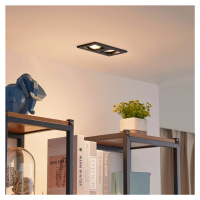 Lindby Thorid Downlight, čierna, 2-plameňové