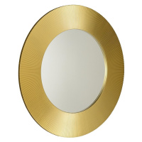 SAPHO - SUNBEAM guľaté zrkadlo v drevenom ráme priemer 90cm, zlatá SB900