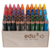 EDU3 Super Jumbo trojhranné pastelky v dreve H60, tuha 10 mm, 10 farieb + 2 strúhadlá