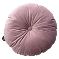 Dekoria Okrúhly vankúš s gombíkom, Gammelrosa, ⌀40 cm, Velvet, 704-14