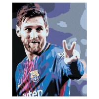 Diamantové maľovanie - MESSI V DRESE Rámovanie: vypnuté plátno na rám, Rozmer: 40x50 cm