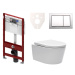 Cenovo zvýhodnený závesný WC set TECE do ľahkých stien / predstenová montáž + WC SAT Brevis SIKO