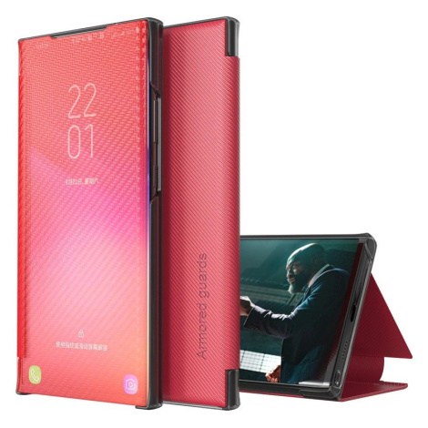 Samsung Galaxy M31 SM-M315F, bočné otváracie puzdro, stojan s indikátorom hovoru, kevlarový vzor