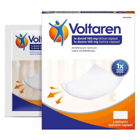 VOLTAREN 1x denne 140 mg liečivá náplasť 5 ks