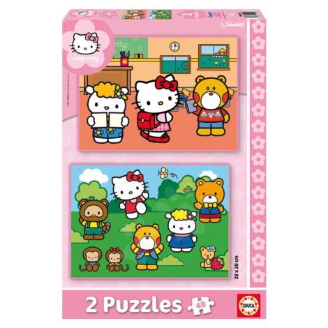 Puzzle pre deti Hello Kitty Educa 2x48 dielov 14220 farebné