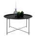Čierny kovový okrúhly konferenčný stolík ø 75 cm Bastia – House Nordic