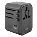 Nabíjačka UNIQ  Voyage World Adapter 33W + 2xUSB + PD 18W + QC 3.0 charcoal grey (LITHOS Collect