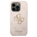 Guess 4G Metal Logo Kryt pre iPhone 15 Pro, Ružový
