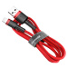 Kábel Baseus Cafule CALKLF-C09, USB na Lightning 1.5A, 2m, červený