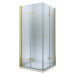 MEXEN/S - LIMA sprchovací kút 80x70, transparent, zlato 856-080-070-50-00-02