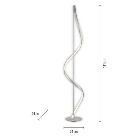 Paul Neuhaus Q-Swing stojacia LED lampa, oceľ Q-SMART-HOME