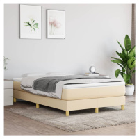 vidaXL Rám na boxspring posteľ krémový 120x200 cm látka