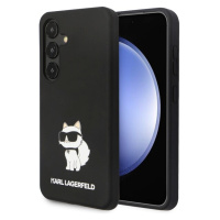 Karl Lagerfeld Liquid Silicone Choupette NFT Zadný Kryt pre Samsung Galaxy S24 Black