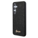 Guess PC/TPU Glitter Flakes Metal Logo Zadný Kryt pre Samsung Galaxy S24 Black