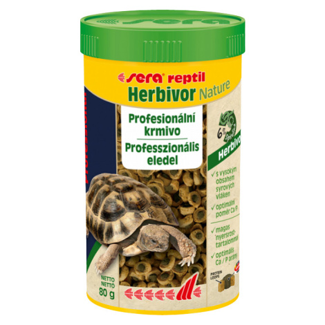 Sera Reptil Professional Herbivor Nature krmivo pre suchozemské korytnačky a leguány 250ml