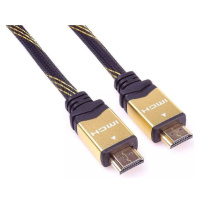 PremiumCord GOLD HDMI High Speed + Ethernet kábel, pozlátené konektory, 2m