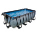 Bazén s krytom a pieskovou filtráciou Stone pool Exit Toys oceľová konštrukcia 400*200*122 cm še