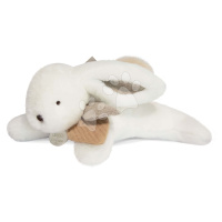 Plyšový zajačik Happy Wild Doudou et Compagnie biely 25 cm v darčekovom balení od 0 mes