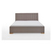 Sivá/hnedá čalúnená dvojlôžková posteľ 180x200 cm Malia - Meise Möbel