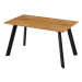Sconto Jedálenský stôl GAMORA dub divoký/čierna, šírka 140 cm