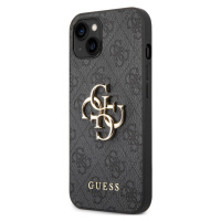 Plastové puzdro Guess na Apple iPhone 14 GUHCP14S4GMGGR 4G Metal Logo sivé