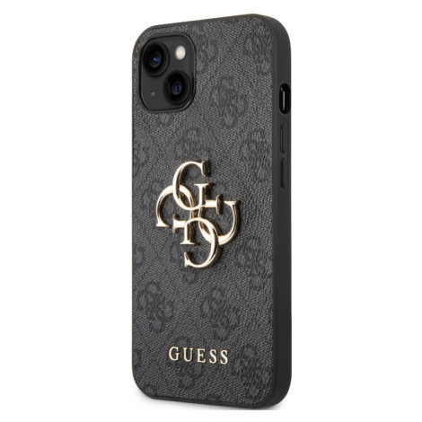 Plastové puzdro Guess na Apple iPhone 14 GUHCP14S4GMGGR 4G Metal Logo sivé