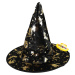 Detský klobúk čarodejnice zlaty dekor