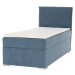 Boxspringová posteľ, jednolôžko, modrá, 90x200, pravá, PAXTON