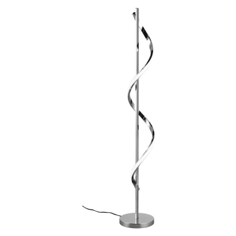 LED stmievateľná stojaca lampa v lesklo striebornej farbe (výška 120 cm) Isabel – Trio