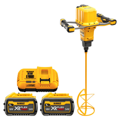 DEWALT 54V XR FLEXVOLT Aku miešadlo s dvojručnou rukoväťou, 2x 3,0/9,0 Ah DCD240X2-QW