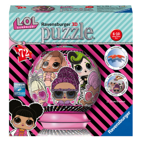 RAVENSBURGER 3D Puzzleball L.O.L. Surprise! 72 ks