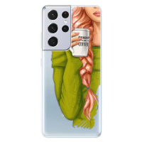 Odolné silikónové puzdro iSaprio - My Coffe and Redhead Girl - Samsung Galaxy S21 Ultra