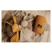 Pletená detská deka v horčicovej farbe 80x100 cm – T-TOMI