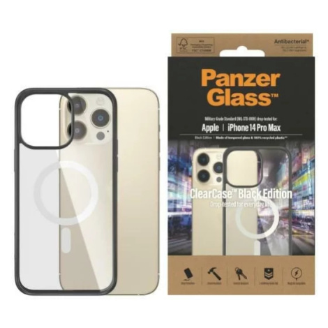 Kryt PanzerGlass ClearCase MagSafe iPhone 14 Pro Max 6,7" Antibacterial black 0416 (416)
