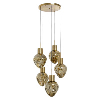 Amber Cinque visiaca lampa jantárová