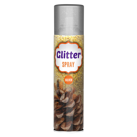 DC GLITTER - Glitrový dekoračný sprej glitter strieborná 0,1 L